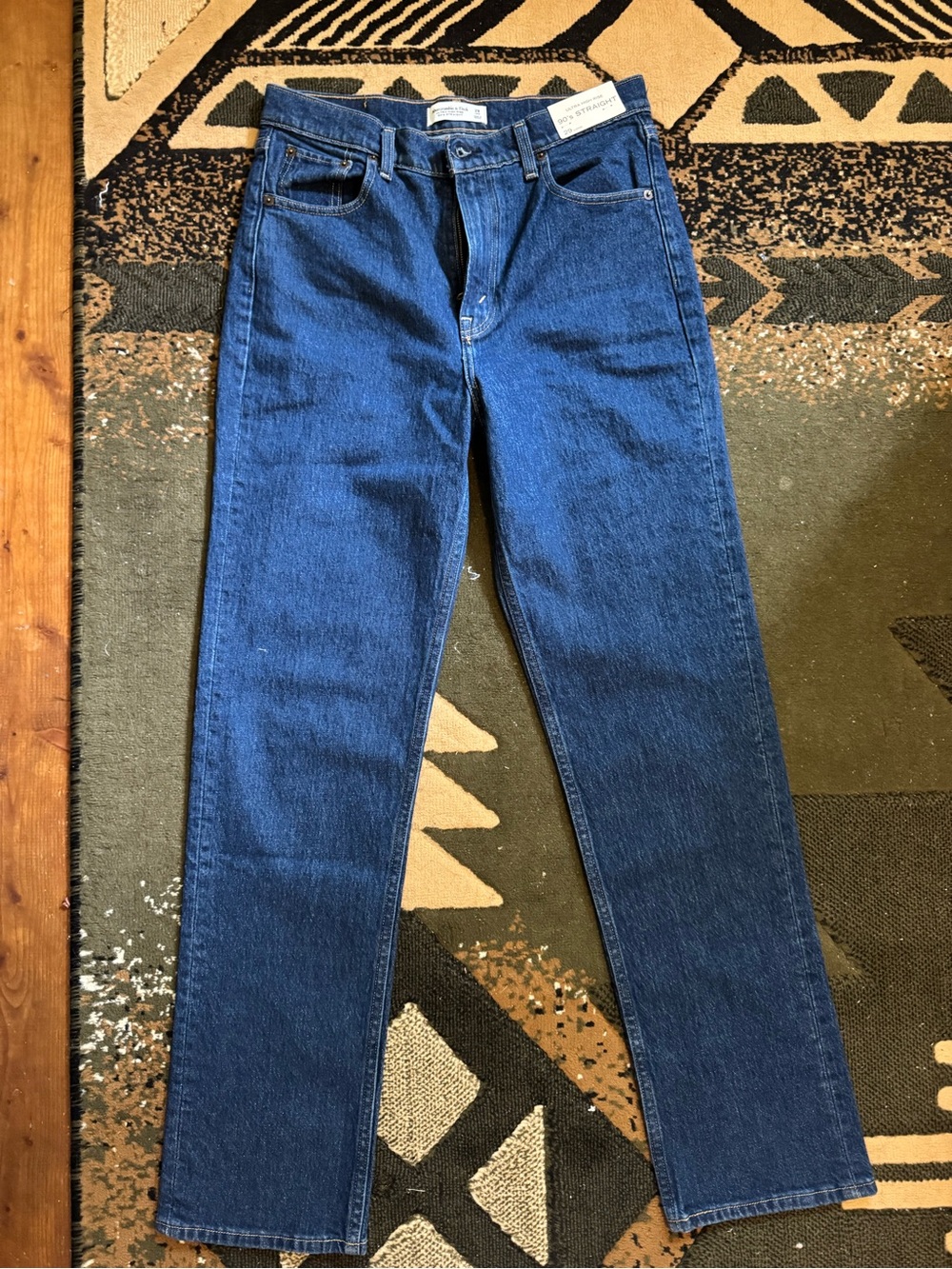 Abercrombie & Fitch Woman’s NWT ultra high rise 90s straight jeans Dark Blue